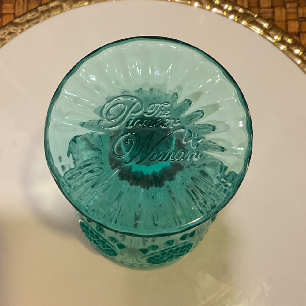 VTG Pioneer Woman Adeline Teal Goblets 4 Total - Picture 6 of 6